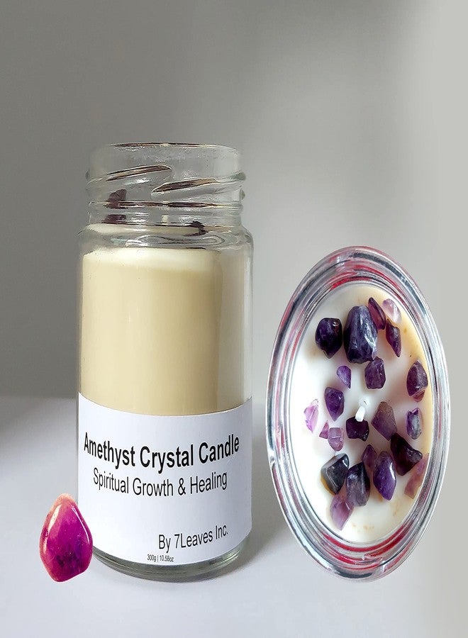 7LEAVES INC. 7LEAVES INC Amethyst Crystal Candle - Image 2